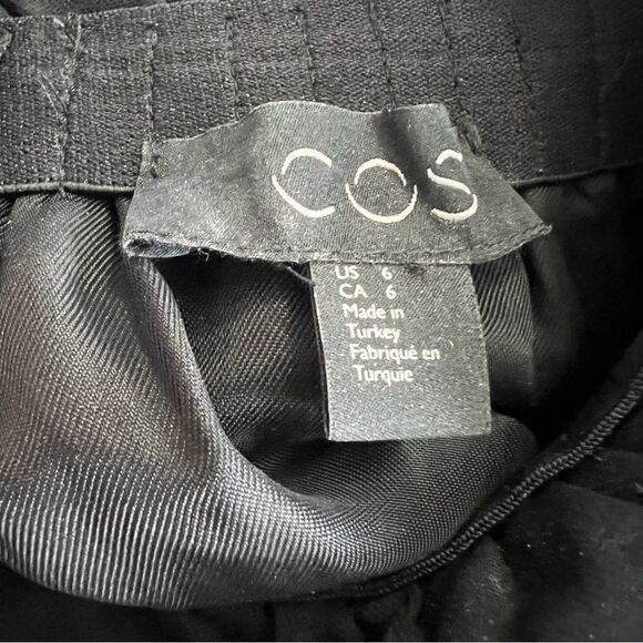 COS Mock Neck Half Sleeve Feather Hem Dress 6 - Picture 10 of 11